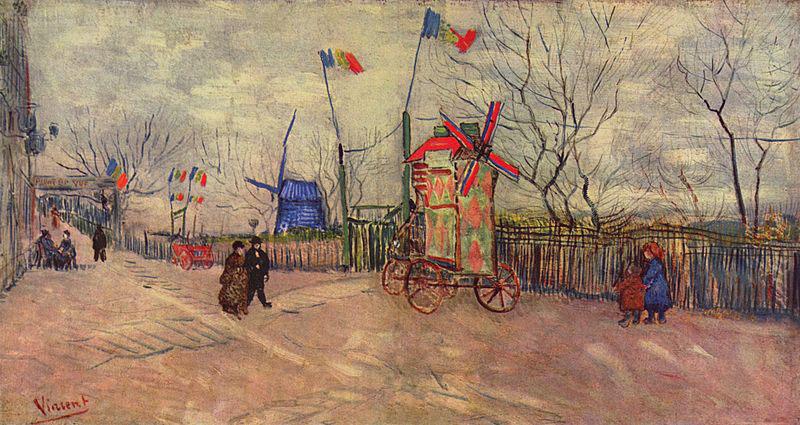 Vincent Van Gogh Strabenszene auf dem Montmartre France oil painting art